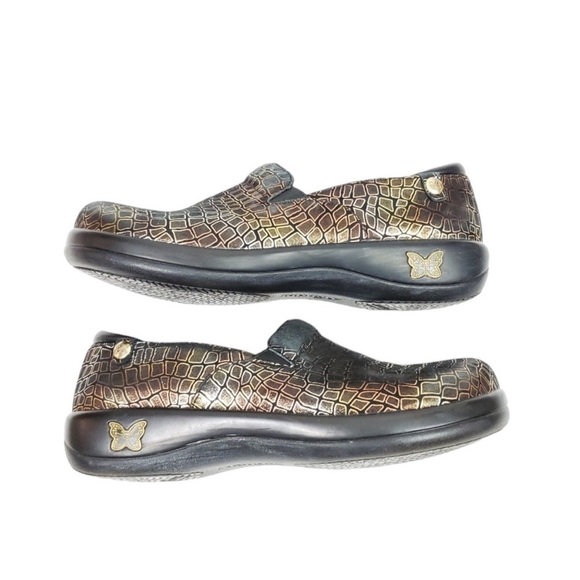 ALEGRIA Keli Fancy Giraffe Gold / Black Clogs Size 39 NEW WITHOUT BOX - Picture 8 of 12